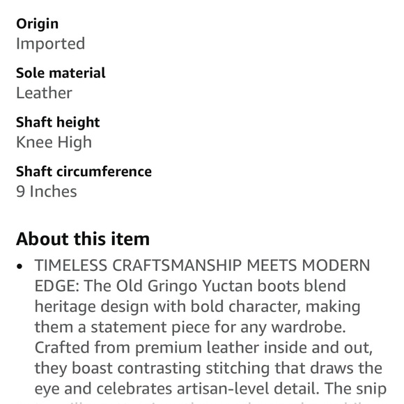 Old Gringo Yucatan Leather Boots 9 - Picture 3 of 8